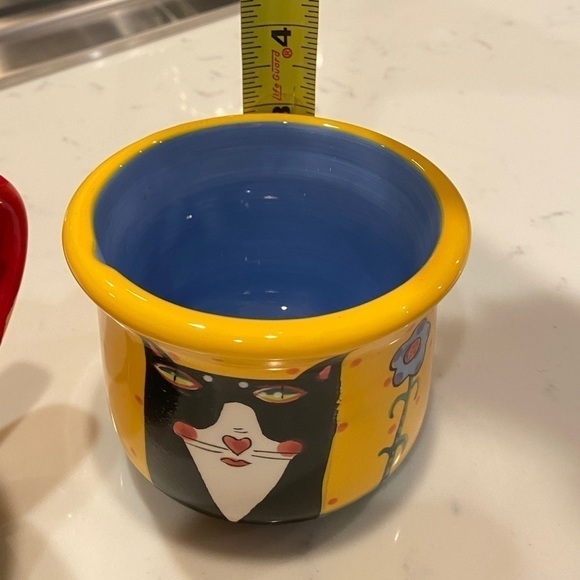 Sharon Bloom Tuxedo Cat Creamer Sugar Bowl Set Henriksen Ceramic Hand Painted - Picture 12 of 13